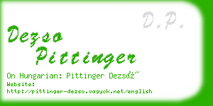 dezso pittinger business card